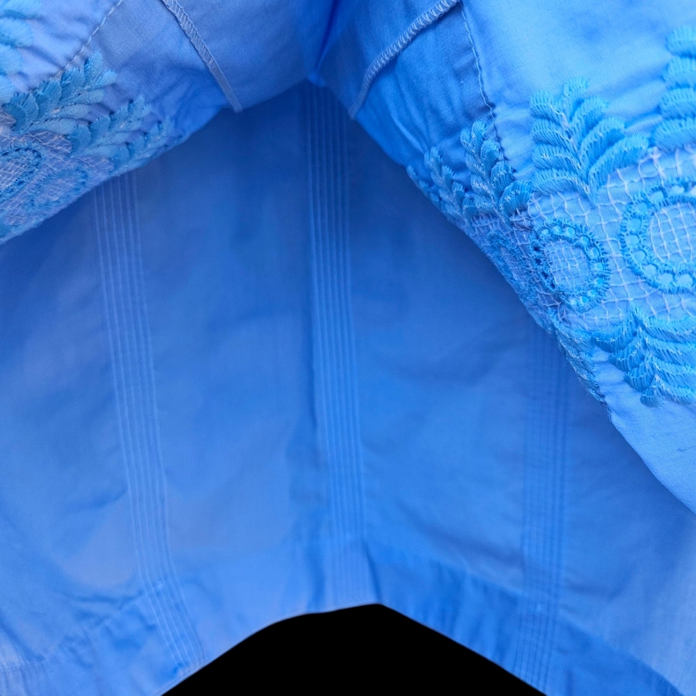 Light Blue Short Sleeve Shirt Men Size S - Picture 12 of 15